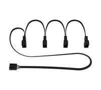 ARCTIC 4-Pin PWM Fan Splitter Cable - Cavo di estensione PST per 4 ventole per case, Ventole PC, Cavo Splitter PWM, Connessione Multi-Ventola, Prolunga, Cavo Splitter a Y, PC - Nero