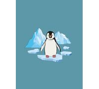 Arctic Animals Notebook: Penguin: A5 lined notebook with minimal illustrated cover, soft matte finish