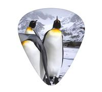 Arctic Animals - Plettri per chitarra con stampa pinguini, 12 pezzi, in celluloide, per chitarra acustica, elettrica, basso, inclusi 0,46 mm, 0,71 mm, 0,96 mm