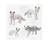 (Arctic fox) Arctic Fox Animal Figurine Toy for Birthday Party, Festivals, and Kids Collection - Realistic Wildlife Decor for Adults and Children