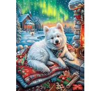 Arctic Fox in Cozy Cottage Puzzle 1000 Pezzi Per Adulti E Ragazzi Gioco Educativo Intelligente Rilassamento Pressione Ridotta Idea Regalo Natale 1000 PCS
