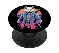 Arctic Fox Samurai Tramonto Streetwear Animali PopSockets PopGrip Adesivo