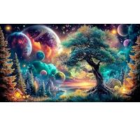 Arctic-Fox-Under-Aurora Puzzle da 1000 pezzi per adulti Cartone 100% riciclato Giochi stimolanti e intellettuali 38x52cm/1000pcs