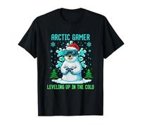 Arctic Gamer Pixel Art Retro 8-Bit Inverno G esign Maglietta