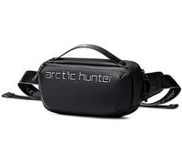 Arctic Hunter, Marsupio da Uomo Impermeabile 3 L, Multi-Scomparto e con Tasca Antifurto, Cintura Regolabile, 26x15x8 cm, Nero