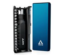 ARCTIC Kit di cacciaviti a cricchetto ARCTIC - Set di cacciaviti a cricchetto 27 in 1, Philipps/Slotted/Torx/Pozidriv/Hex, custodia in alluminio, cacciavite con caricatore di punte per il fai-da-te,