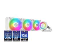 ARCTIC Liquid Freezer III 420 A-RGB (bianco) - Sistema di raffreddamento ad acqua per PC, dissipatore a liquido All-in-One per CPU AIO, compatibile con Intel e AMD, pompa efficiente controllata da