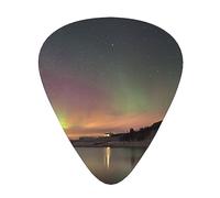 Arctic Night Aurora Borealis plettri per chitarra con scatola portaoggetti per chitarra plettri per chitarra 12 pezzi 3 spessori sottili medi pesanti 0,46 0,71 0,96 mm plettri per chitarra acustica