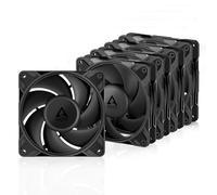 ARCTIC P12 Pro PST (5 Pezzi) - Ventola Potente Premium, Ventola PWM da 120 mm con Sdoppiatore per Cavi a Y, 600-3000 rpm, 0 rpm <5% PWM, Cuscinetto Idrodinamico, a 4 Pin - Nero