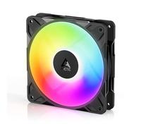 ARCTIC P12 Pro Reverse A-RGB 120 mm Ventola Premium con flusso d’aria inverso, Ventole PWM con splitter per cavo a Y, 500-3000 rpm, 0 rpm <5% PWM, 5V Digital RGB, FDB, 4-Pin - Nero