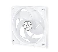 ARCTIC P12 PWM PST - 120 mm Ventola PC, PWM Sharing Technology, Pressione Statica, Connessione PST, Velocità 200-1800 rpm (0 rpm <5%), 0,3 Sone - Bianco/Transparente