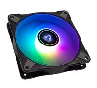 ARCTIC P12 PWM PST A-RGB - Ventola per case PC PWM da 120 mm ottimizzata per la pressione statica, ventola per case, semi-passiva: 200-2000 rpm (0 rpm <5%), 5V 3 pin A-RGB LED, ventola singola - Nero