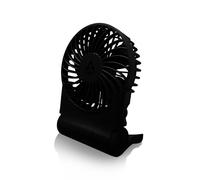 ARCTIC Summair 2Go (Black) -Ventilatore Portatile Ricaricabile con Supporto, Velocità Regolabile in Modo Continuo, Autonomia da 4 a 77 Ore, Connessione USB-C (incl. Cavo USB-A) - Nero