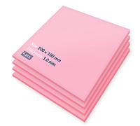 ARCTIC TP-1 (APT2012): Basic Thermal Pad, 100 x 100 x 1,0 mm (4 Pezzi) - Pad termico, eccellente conduzione del calore, ideale per riempire i vuoti, facile installazione, uso sicuro - Rosa