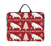 Arctic-Whale-Xmas - Custodia per computer portatile da 14 pollici, con chiusura a cerniera