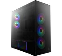 ARCTIC Xtender (Black) - Case per PC, Vetro Panoramico Temperato, Supporto per Radiatore 2 x 420 mm, 5 Ventole A-RGB Preinstallate - Nero
