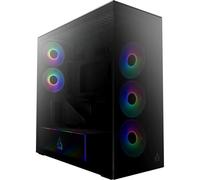ARCTIC Xtender con Supporto Verticale per GPU (Black) - Case per PC, Vetro Panoramico Temperato, Supporto per Radiatore 2 x 420 mm, 5 Ventole A-RGB Preinstallate - Nero