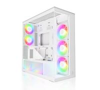 ARCTIC Xtender con Supporto Verticale per GPU (White) - Case per PC, Vetro Panoramico Temperato, Supporto per Radiatore 2 x 420 mm, 5 Ventole A-RGB Preinstallate - Bianco