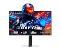 ArcticPro Monitor da gioco QD-OLED da 27", 240Hz, 0,03 ms (GtG), QHD 2560x1440p, 145% sRGB, rotazione verticale/orizzontale regolabile in altezza, cura degli occhi, HDMI*2, DP*2, altoparlanti* 2