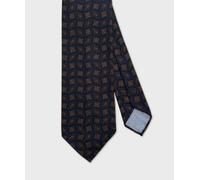 Arcuri cravatta sette pieghe in seta arabesque, blu verde I25851.2