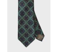 Arcuri cravatta sette pieghe in seta carrè baroque, verde scuro I25856.7