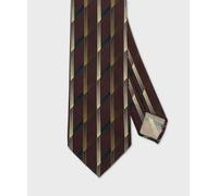 Arcuri cravatta sette pieghe in seta quadro obliquo, bordeaux I25867.12