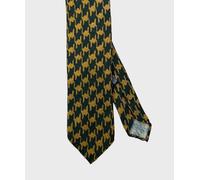 Arcuri cravatta tre pieghe in lana, sfoderata, fantasia pied de poule giallo ver