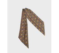Arcuri foulard ascot in seta fantasia geometrica, marrone I25866.9