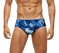 Arcweg Costume da Bagno da Uomo, Slip Corto Stretto per Ragazzi, con Imbottitura Rimovibile, per Il Tempo Libero, Colore Cravatta Blu, XS