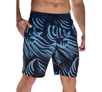 Arcweg Pantaloncini da Uomo per Nuoto Pantaloncini da Bagno Asciugatura Rapida Shorts da Spiaggia Lunghi con Multi-Tasche Surf a Righe