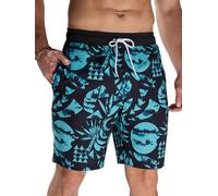 Arcweg Pantaloncini da Uomo per Nuoto Pantaloncini da Bagno Asciugatura Rapida Shorts da Spiaggia Lunghi con Multi-Tasche Surf a Righe