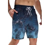 Arcweg Pantaloncini da Uomo per Nuoto Pantaloncini da Bagno Asciugatura Rapida Shorts da Spiaggia Lunghi con Multi-Tasche Surf a Righe
