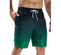 Arcweg Pantaloncini da Uomo per Nuoto Pantaloncini da Bagno Asciugatura Rapida Shorts da Spiaggia Lunghi con Multi-Tasche Surf a Righe