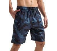 Arcweg Pantaloncini da Uomo per Nuoto Pantaloncini da Bagno Asciugatura Rapida Shorts da Spiaggia Lunghi con Multi-Tasche Surf a Righe