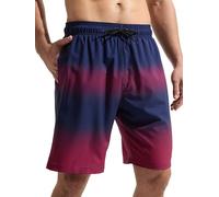 Arcweg Pantaloncini da Uomo per Nuoto Pantaloncini da Bagno Asciugatura Rapida Shorts da Spiaggia Lunghi con Multi-Tasche Surf a Righe