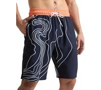 Arcweg Pantaloncini da Uomo per Nuoto Pantaloncini da Bagno Asciugatura Rapida Shorts da Spiaggia Lunghi con Multi-Tasche Surf a Righe
