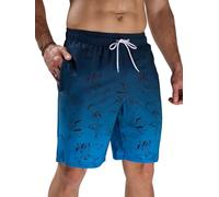 Arcweg Pantaloncini da Uomo per Nuoto Pantaloncini da Bagno Asciugatura Rapida Shorts da Spiaggia Lunghi con Multi-Tasche Surf a Righe