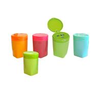 Arda 12pz Temperino metallo 3 fori e contenitore in plastica