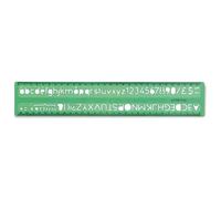 Arda Normografo Uni - lettere e cifre H 10 mm - verde