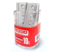 ARDA barattolo 15 righelli alluminio 10cm arda