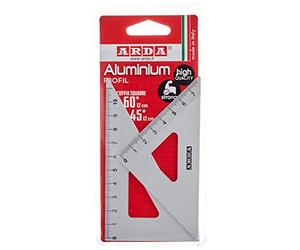 ARDA Blister Squadrette da Disegno in Alluminio da 12 cm | 45-60 Gradi