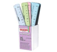 Arda Righelli Set di righelli in alluminio 24 pz 15 cm Multicolore