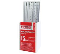 Barattolo 15 righelli - 15cm - alluminio - Arda Quantita min. 1
