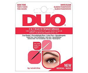 Ardell 2-In-1 Brush On Clear & Dark Adhesive - 1 paio