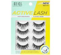 Ardell Active Lash - Pump'n, ciglia finte, ciglia finte a forma di gatto, sottili, resistenti all'acqua, leggere, 4 paia, 1 confezione