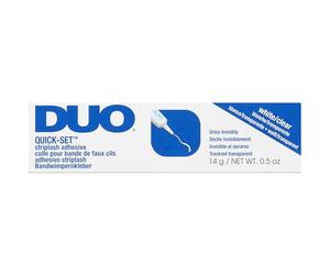 Ardell Duo Colla per ciglia trasparente (14 g) con formula ad asciugatura rapida e tenuta extra forte per ciglia finte da incollare, l'originale delle extension per ciglia, Quickset Clear, tubo e