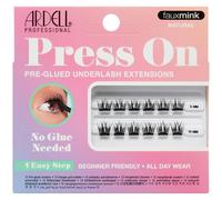 Ardell Press On Lashes Fauxmink Natural - Extension per ciglia, pre-incollate, a grappolo, senza colla, 12 ct