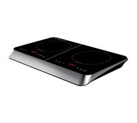 Ardes Fornello Elettrico ad Induzione Elettrica 2 Piastre Vetroceramica Potenza 3500 Watt colore Nero - AR1F602 Kookie Duo