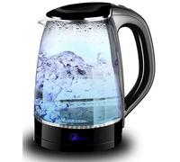 ARDES - AR1K47 Bollitore Elettrico in Vetro Borosilicato - Bollitore Acqua Elettrico Capacità 1,8L con Arresto Automatico - Bollitore Elettrico Senza Fili Base di Rotazione a 360° - Acqua Tisane Tè