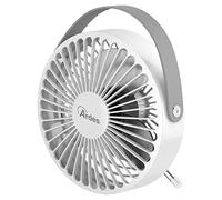 Ardes AR5F03 MINO Mini Ventilatore USB con Piedini Richiudibili, Maniglia in Eco Pelle, Portatile, Ventilatore Mini da Tavolo Personale 3 Pale Diametro 10 cm